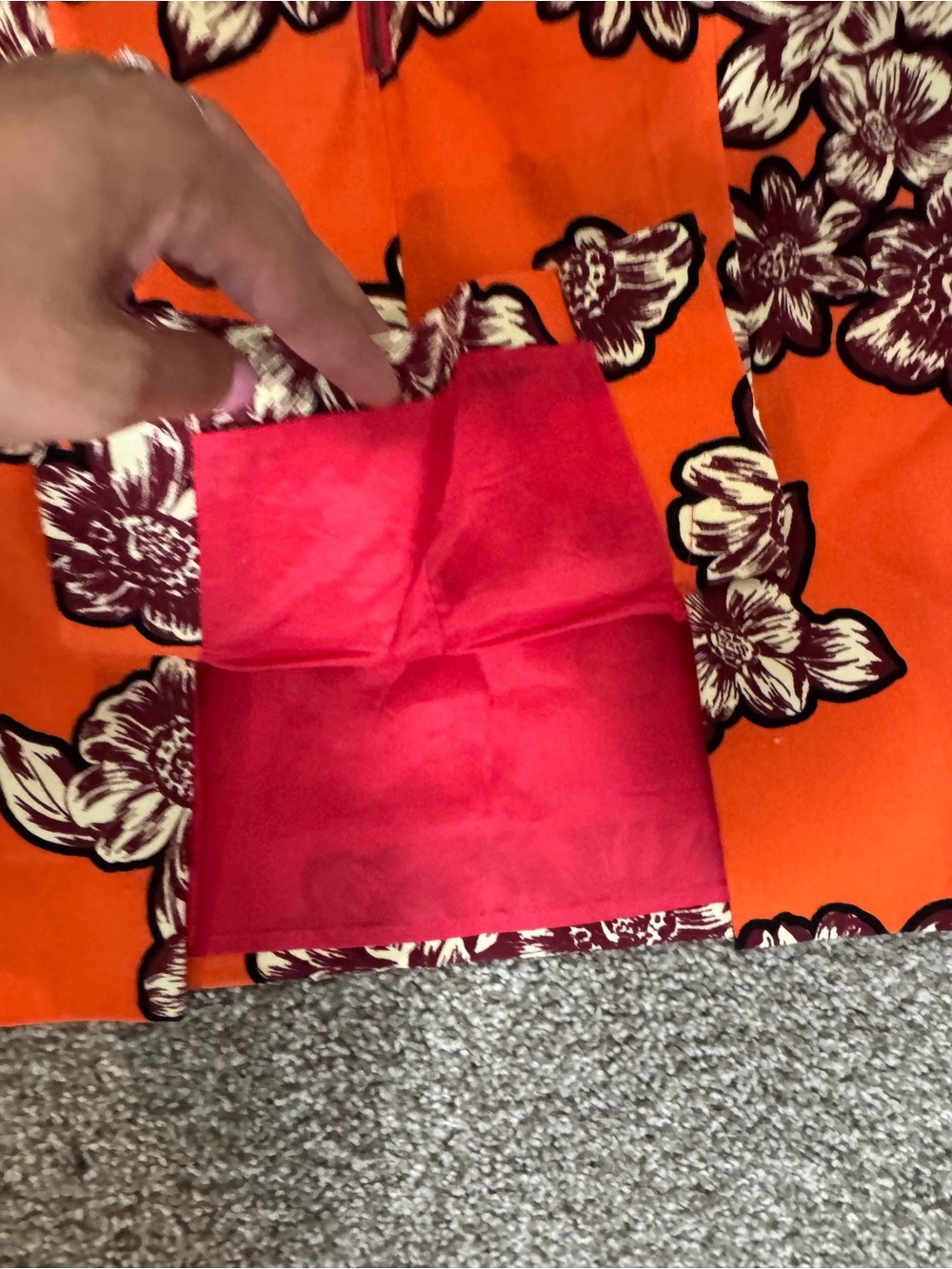 Anthropologie-Maeve Gardencore Orange Floral Pencil Skirt - Picture 4 of 8